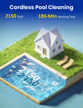 Load image into Gallery viewer, (2026 Upgrade) Cordless Robotic Pool Cleaner, Pool Vacuum for Inground Pools, Wall and Waterline Cleaning, Powerful Suction and Replaceable Battery, 180 min Battery Life for Pool Up to 2150 Sq.ft