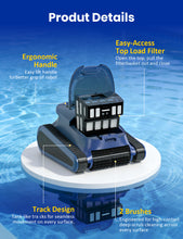 Load image into Gallery viewer, (2026 Upgrade) Cordless Robotic Pool Cleaner, Pool Vacuum for Inground Pools, Wall and Waterline Cleaning, Powerful Suction and Replaceable Battery, 180 min Battery Life for Pool Up to 2150 Sq.ft