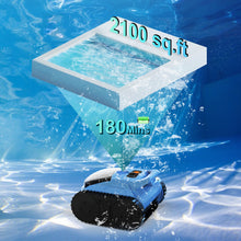 Load image into Gallery viewer, Cordless Robotic Pool Cleaner, Pool Vacuum for Inground Pools, (2026 Upgrade) Automatic Pool Vacuum with Wall Climbing & Waterline Scrubbing, Cleaning Up to 2100 Sq.ft, 180 Min