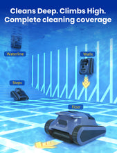 Load image into Gallery viewer, (2026 Upgrade) Cordless Robotic Pool Cleaner, Pool Vacuum for Inground Pools, Wall and Waterline Cleaning, Powerful Suction and Replaceable Battery, 180 min Battery Life for Pool Up to 2150 Sq.ft
