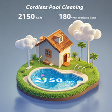 Load image into Gallery viewer, Cordless Pool Vacuum for Inground Pools, SAT25 Robotic Pool Cleaner for Above Pools with Floor/Wall Climbing/Waterline Cleaning, &nbsp;180 Min Runtime, Pools up to 2100 Sq.Ft
