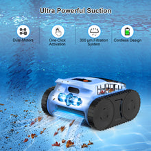 Load image into Gallery viewer, Cordless Robotic Pool Cleaner, Pool Vacuum for Inground Pools, (2026 Upgrade) Automatic Pool Vacuum with Wall Climbing &amp; Waterline Scrubbing, Cleaning Up to 2100 Sq.ft, 180 Min
