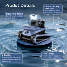 Load image into Gallery viewer, (2026 New) 240-Min Cordless Robotic Pool Cleaner, Wall-Climbing, 2 Brushes&amp;Motors, Enhanced Waterline Care, Smart Wavepath Navigation, Pool Robot for Inground Pools up to 3,230 Sq.ft
